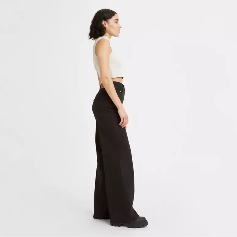 Levi’s High Loose Flare Jeans | Color: Black / “Trainwreck” - Picture 2 of 6